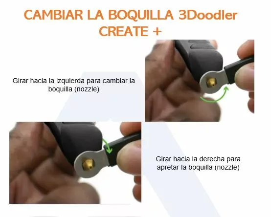 Cambiar boquilla 3Doodler Create